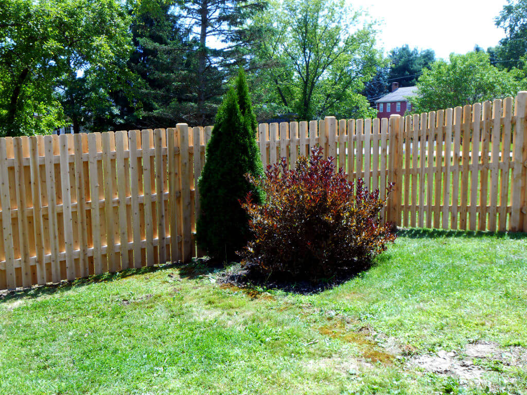 Cedar Semi-Private Fence Installation - Androscoggin Fence Company, Maine