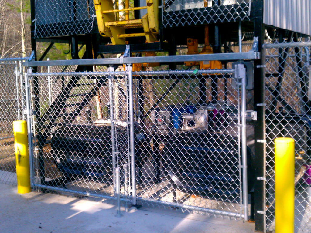 industrial chain link safety fence installation maine